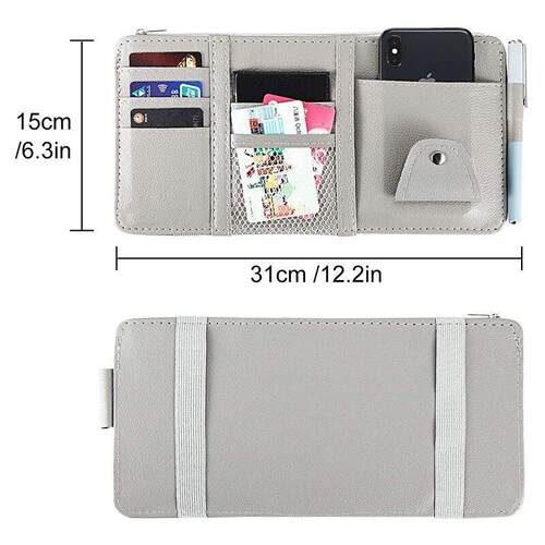Car Styling Visor Organizer Auto Sun Visor Storage Pouch Car