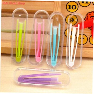 1 Set Color Contact Lens Case Box Tweezers and Suction Stick