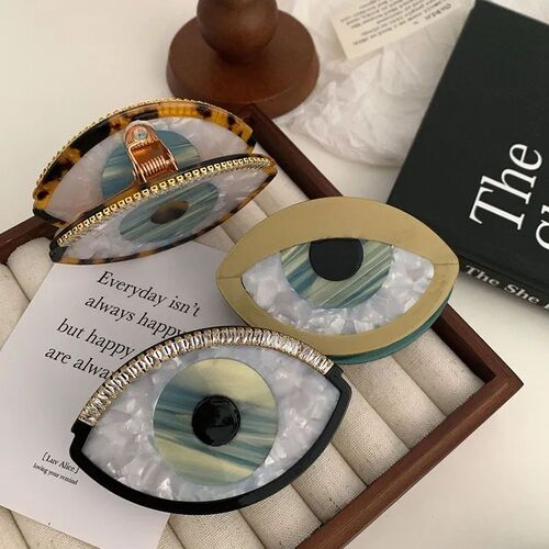 New Creative Design 7.5CM Acetic Acid Eye Hair Clip Claw For