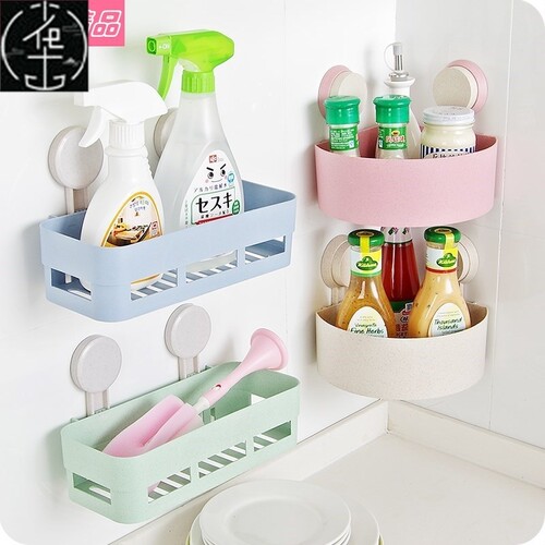 2pcs bathroom holder shelf stand rack sucker toothbrush wall