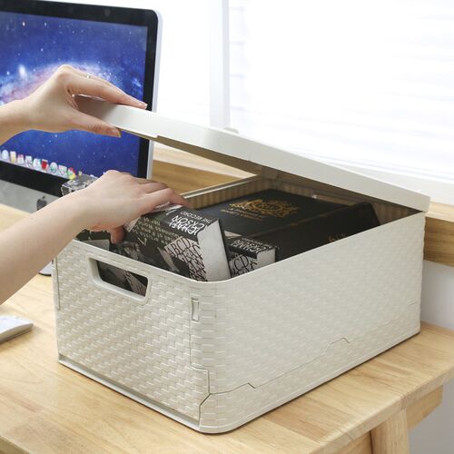 Car carrying rattan childrens toy storage box clothes stora