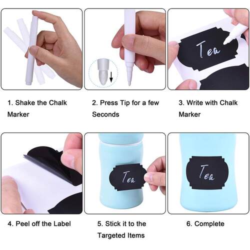 20-100pcs/Set Chalkboard Labels Spice Sticker Organizer Labe