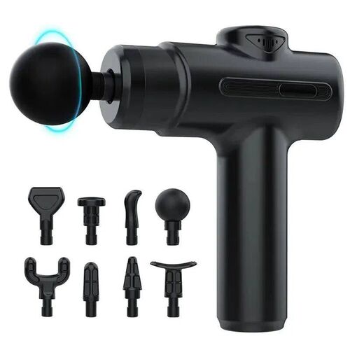 Electric Massage Gun Deep Tissue Facial Massgaer 8 Heads Arm