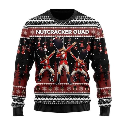 Cute Nutcracker 3D Printed Ugly Christmas Sweater For Women