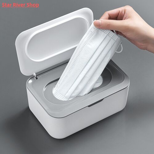 Plastic Tissue Box With Lid Wet Tissue Holder Baby Wipes Pap