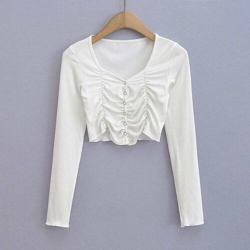Ins Solid Color Base Shirt Womens Tight Slim Top Sexy Large