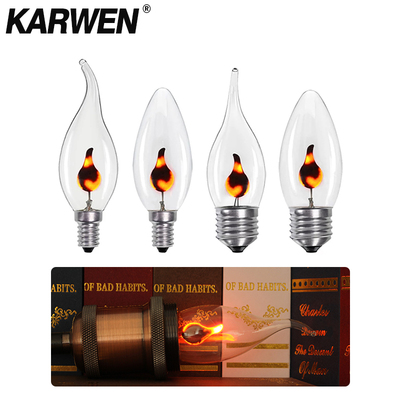 LED Candle Light Bulb Flicker Flame E14 E27 Edison Emulation