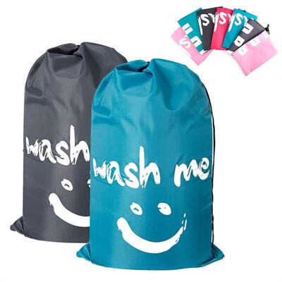 Nylon Laundry Bag Travel Storage Pouch Machine Washable
