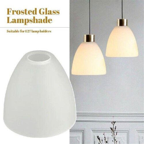 White Frosted Glass Lamp Shade Bell Shaped Lampshade