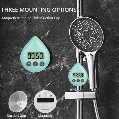 Shower Timer Waterproof Kitchen Timer Magnetic Backing