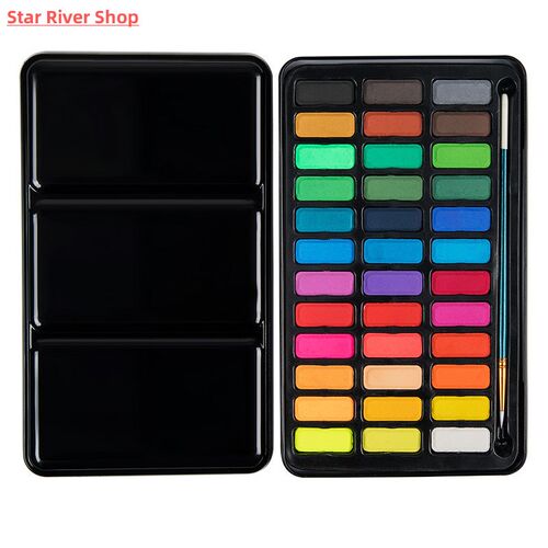 Z30 12/18/24/36 Colors Solid Watercolor Paint Set With Water