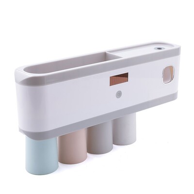 Toothbrush Holder Automatic Toothpaste Squeezer Storage Rack