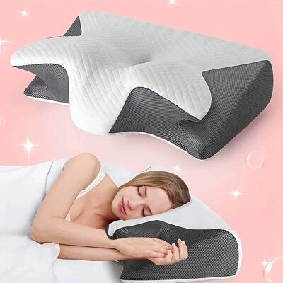 Ergonomic Neck Horn Pillow for Side,Shoulder Relaxation, Sof
