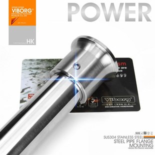 香港域堡 30不锈钢管衣通法兰座衣帽间橱柜五金配件衣柜挂晾衣杆