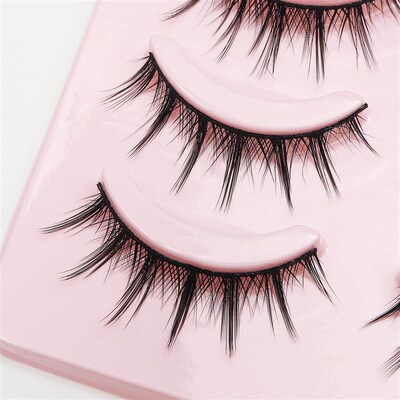 5 Pairs False Eyelashes 3D Fluffy Wispy Lashes Volume Strip