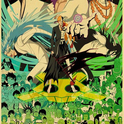 Japanese Anime Bleach Poster Kraft Paper Retro Posters Home