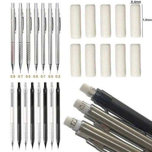 20ps/set Mehanial Penil Tail Eraser Portable Replaeable Core