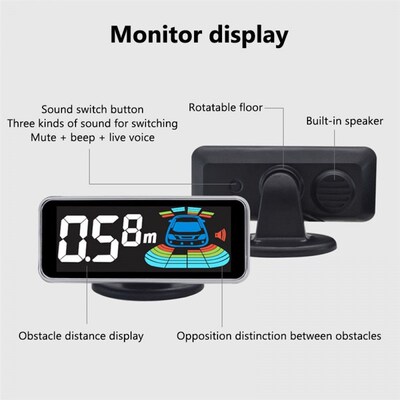Parking Sensor Parktronic 8 Sensors Car Automobile Reversing
