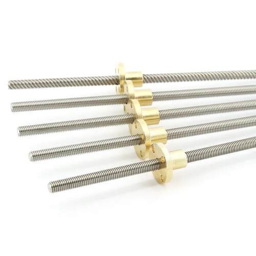 3d printer screws T5  diameter 5mm length 200mm lead 1mm 2mm