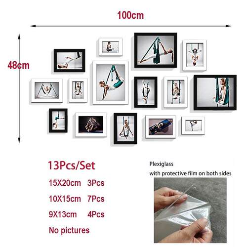 14/19Pcs Photo Frames For Pictures Wall Picture Frame Wooden