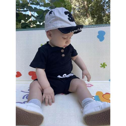 New Summer Newborn infant Baby Boy Knitted Clothes Set Short