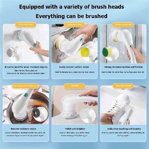 5pcs Electric Clean Brush Heads Convenient Bathroom Kitchen