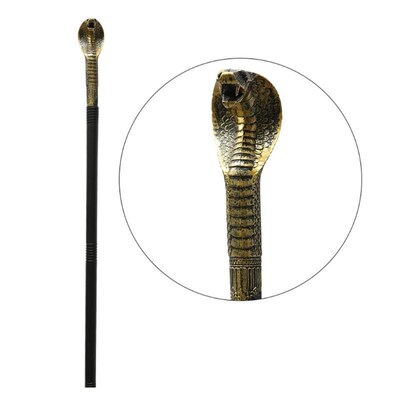 Funny Halloween Snake Skull Scepter Toy Carved Pharaoh