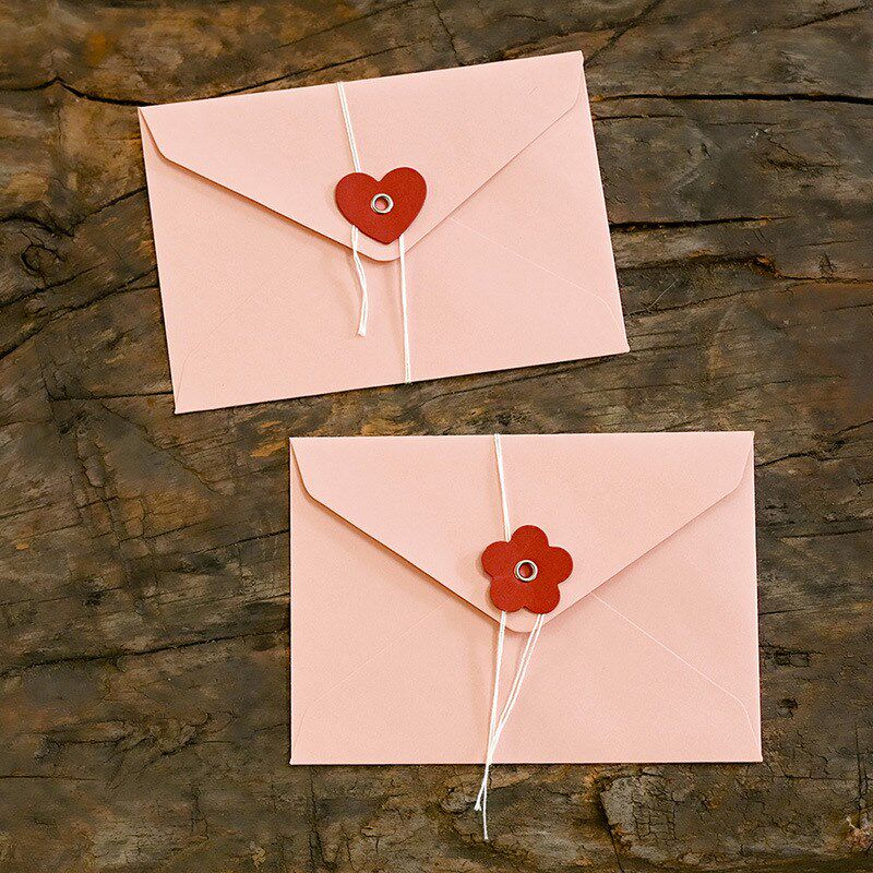 Premium Flower Love Binding Envelope Bag Storing Postcards - 实物图