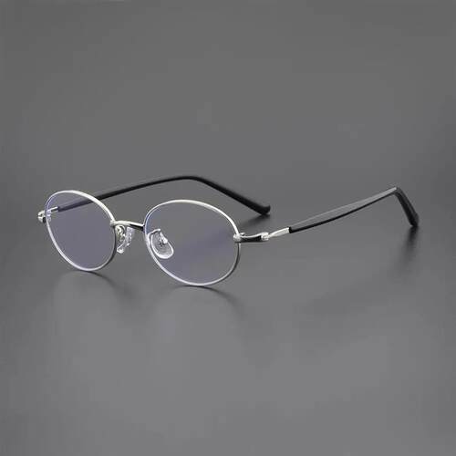 Retro anti-blue light flat mirror oval design full frame gla