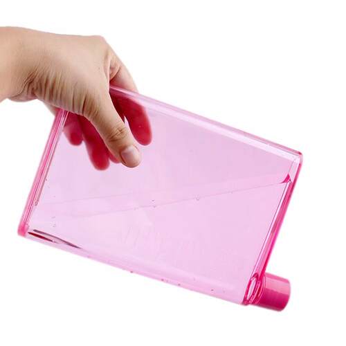 A5 A6 Paper  Botlte Flat Water Bottle Bpa Free Clear Book Po