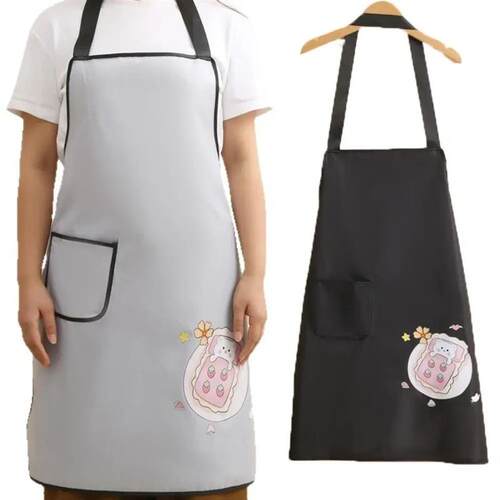 Waterproof Kitchen Aprons Household Cartoon Cooking Baking A