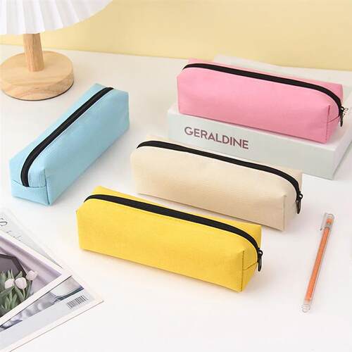 Solid Color Pencil Case Simple Pencil Bags For Student New S