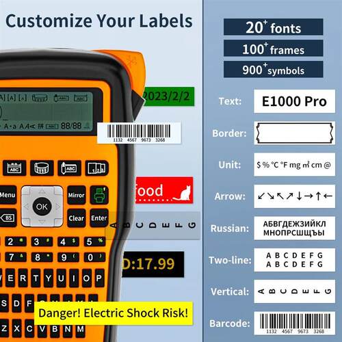 E1000PRO Tube Label Printer er Label Printer & Label Tape 12
