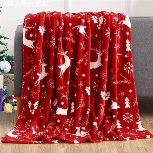 Christmas blanket holiday gift blanket圣诞款毛毯法兰绒盖毯