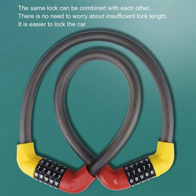 Anti-theft Bike Cable Lock Durable Thick Steel Motorcycle Wh