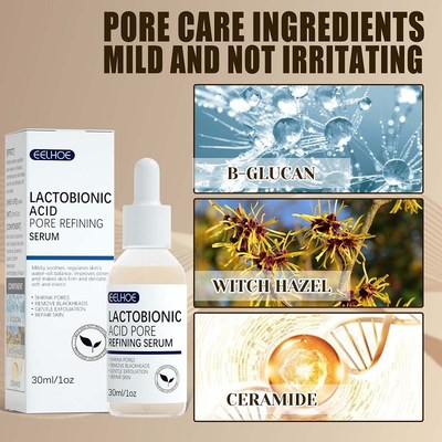 Lactobionic Acid Pore Shrink Face Serum Hyaluronic Acid Mois
