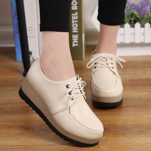 Spring Autumn Women Oxford Shoes Flat on Platform Casual Sho