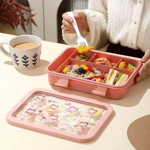 1500ML Cartoon Lunch Box Portable Rectangular Kids Students