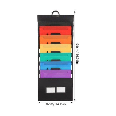 Rainbow Accordion Bag File Folder Folders Pocket Pouch