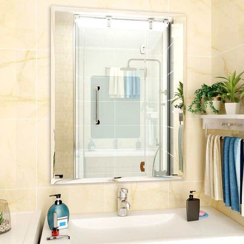 Bathroom mirror wall-mounted non-perforated bathroom wall-mo