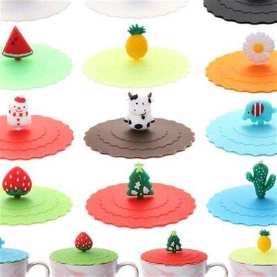 24 Colors 10cm Reusable Silicone Cup ver Cute Seal Suction C