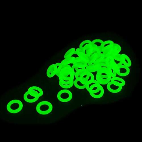 50Pcs/Pack Camping Nail Night Vision Luminous Ring Round Mul