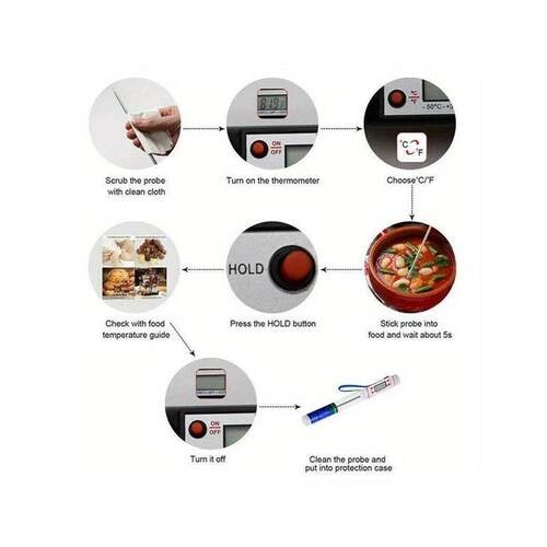 New Digital Cooking Thermometer Food Probe Meat Candy Jam