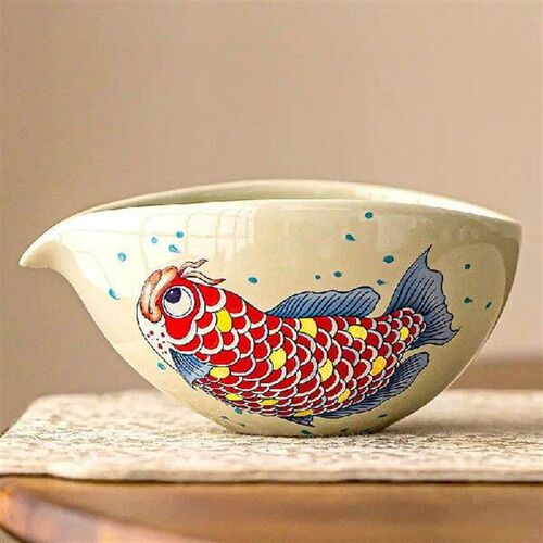 Arowana-Ceramic Tea Cup Set with Attachment, Affordable