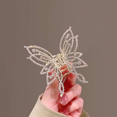 Multiloop Pearl Butterfly Hair Clips with Diamond European a