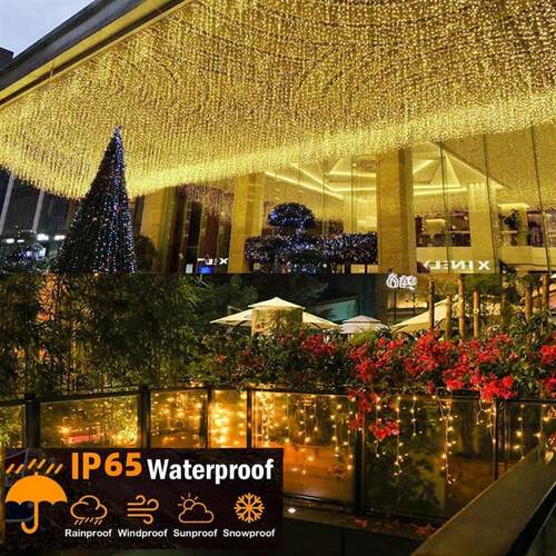 1pc LED outdoor solar ice strip light, 4m/13.1FT96LED 8 mode