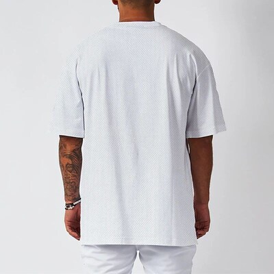 Plain Mesh Fitness Mens Oversized T Shirt Outdoor Hip Hop Sr