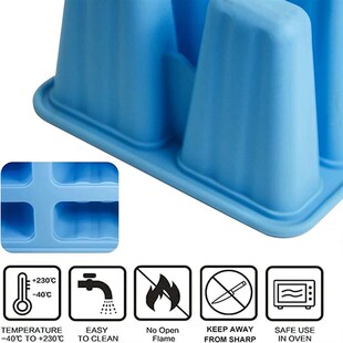 Popsicle cell Handle with Mold Cream Ice Silicone