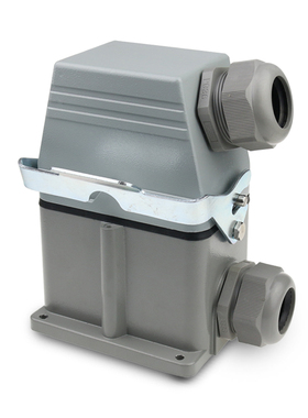 重载连接器HDC-HE-08 矩形 8芯高底座工业防水航空插头插座1