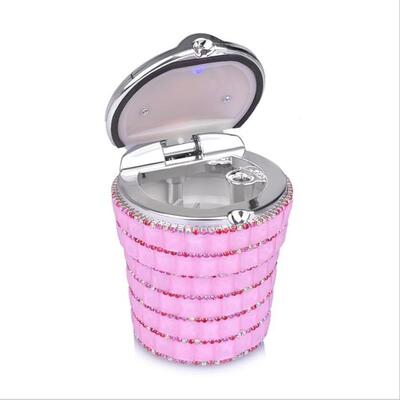 Gift Car Housekeeper Diamond Twinkle Led Ashtray Holder Cup